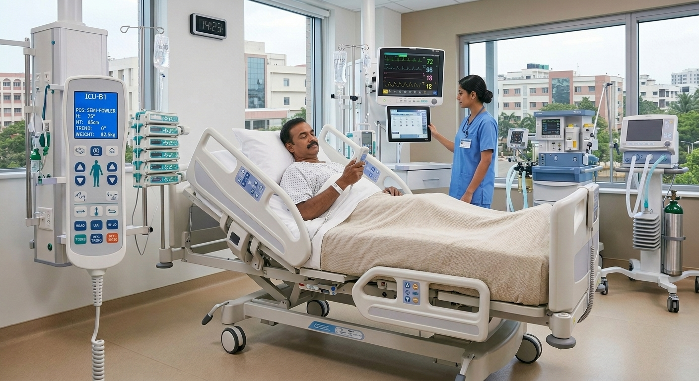 5 Function Electric ICU Bed